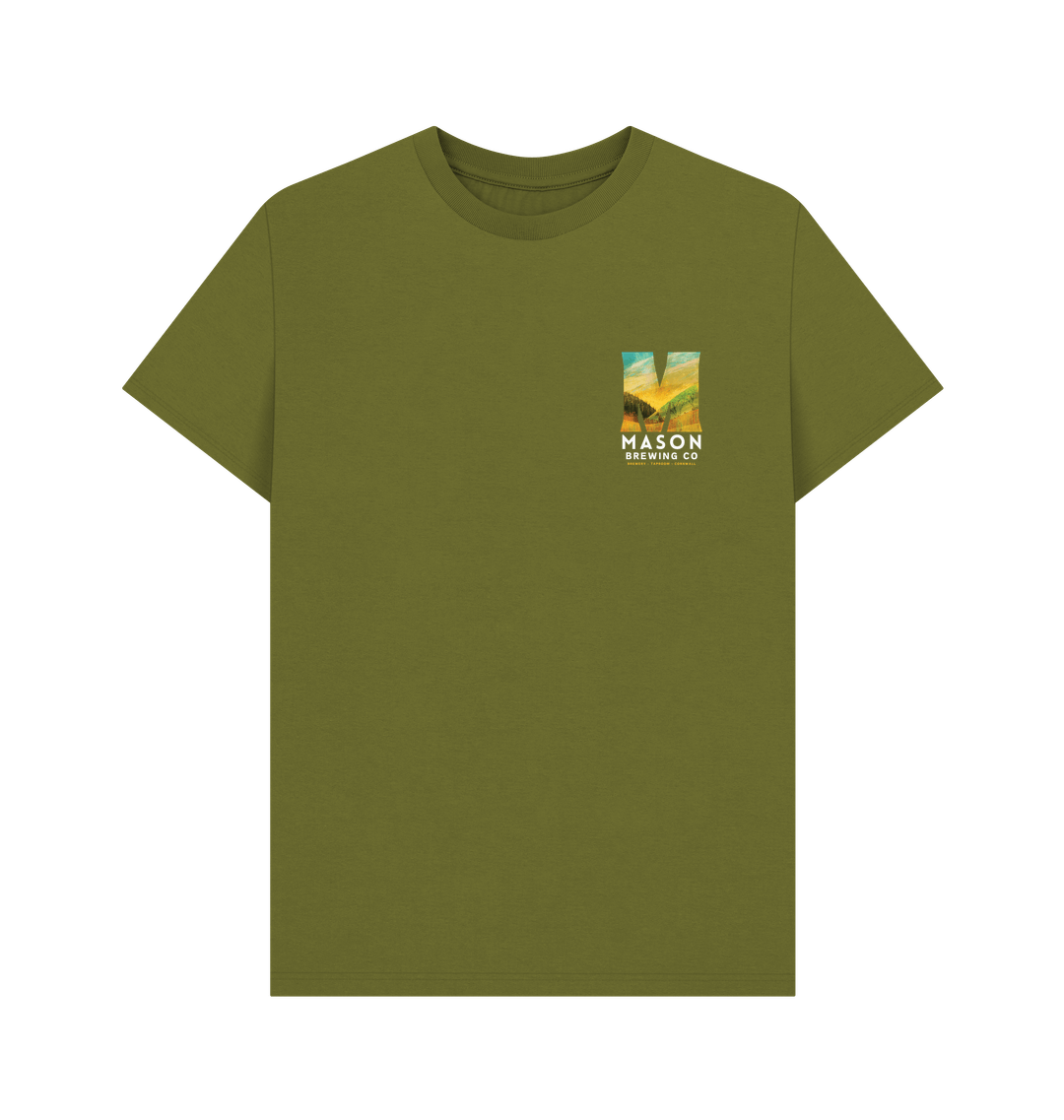 Moss Green Printed T-shirt Front