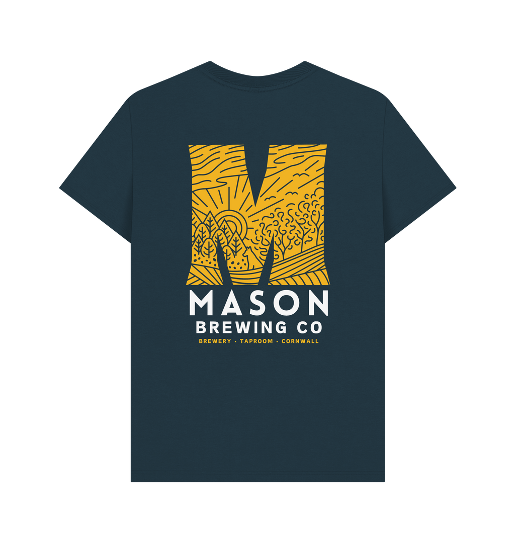 Denim Blue Printed T-shirt Back