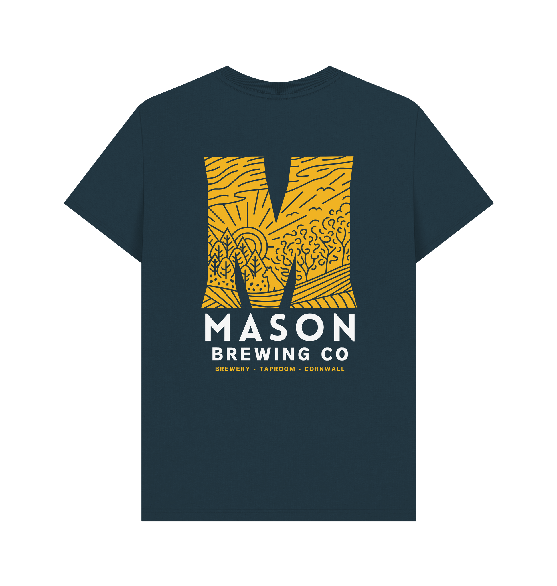 Denim Blue Printed T-shirt Back