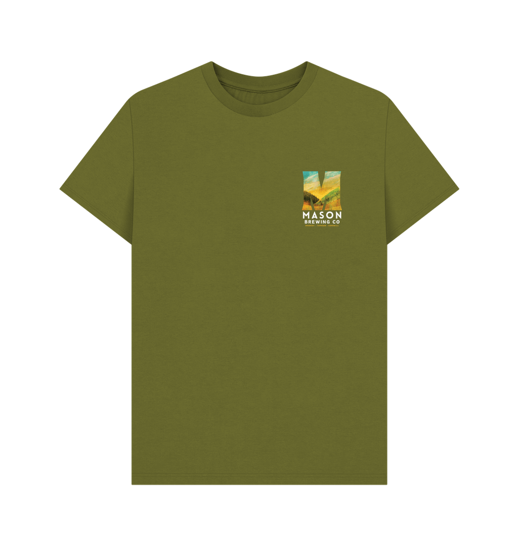 Moss Green Printed T-shirt Front